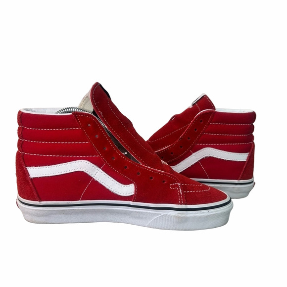 Vans SK8 Hi Cherry Red Suede Unisex Shoe Size 8.5 or 7 #538